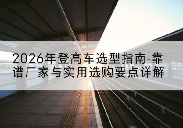 磴口登高车厂家推荐-2026年登高车选型指南-靠谱厂家与实用选购要点详解